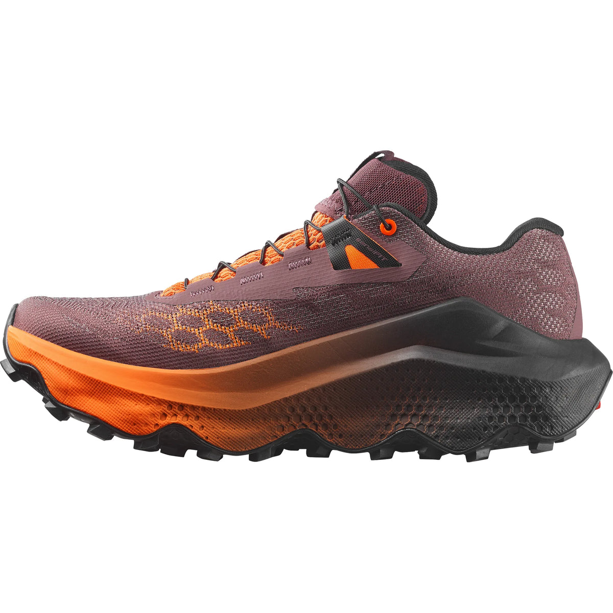 Salomon Ultra Glide 4 trail running shoes for women – Huckleberry / Black / Red Orange (product view 5)