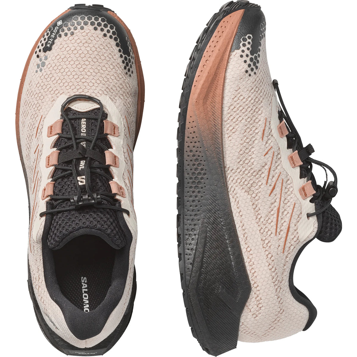 Salomon Aero Blaze 4 GRVL GTX chaussures de course à pied homme - Vanilla Ice / Black, détail
