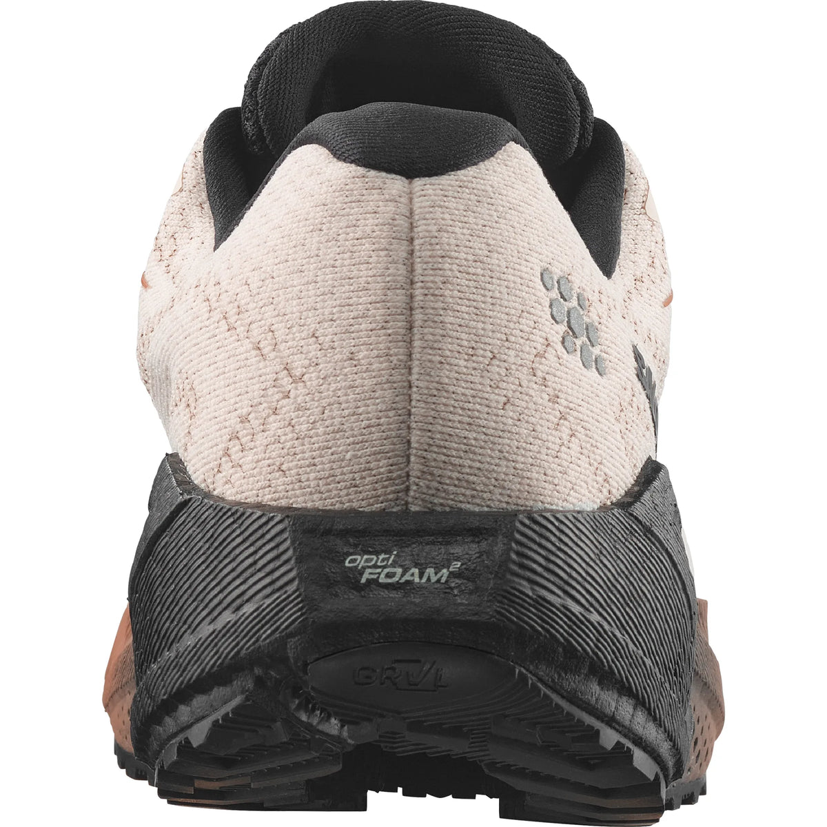 Salomon Aero Blaze 4 GRVL GTX running shoes for women - Vanilla Ice / Black, back view