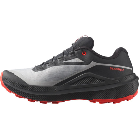 Salomon Genesis 2 GTX chaussures de course en sentier homme - Black / Fiery Red / Ftw Silver