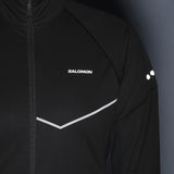 Salomon Sense Aero Softshell running jacket for women - Deep Black - worn