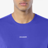 Salomon SHAKEout Core T-shirt de course et entrainement pour homme - Clematis Blue