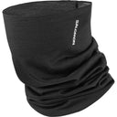 Salomon Merino unisex merino wool running neck gaiter - Deep Black - front view