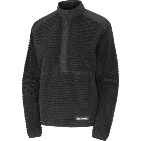 Salomon Thernova chandail polaire demi-zip pour femme – Deep Black (vue produit)