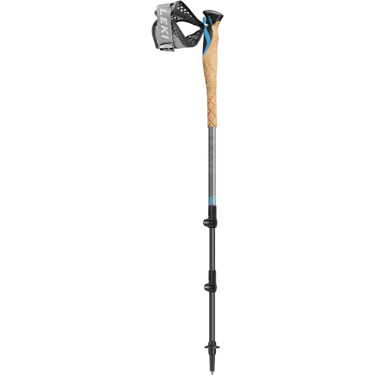 Leki Cross Trail 3 Carbon bâtons de cross trail - Gris / Bleu