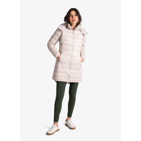 Lolë Claudia manteau duvet femme face  - Beige Argenté
