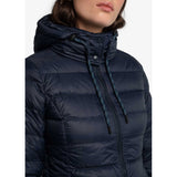 Lolë Claudia manteau mi-long zip- bleu espace