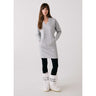 Lolë robe Clover 2 avec col en V - Gris pâle chiné