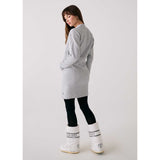 Lolë robe Clover 2 avec col en V dos - Gris pâle chiné