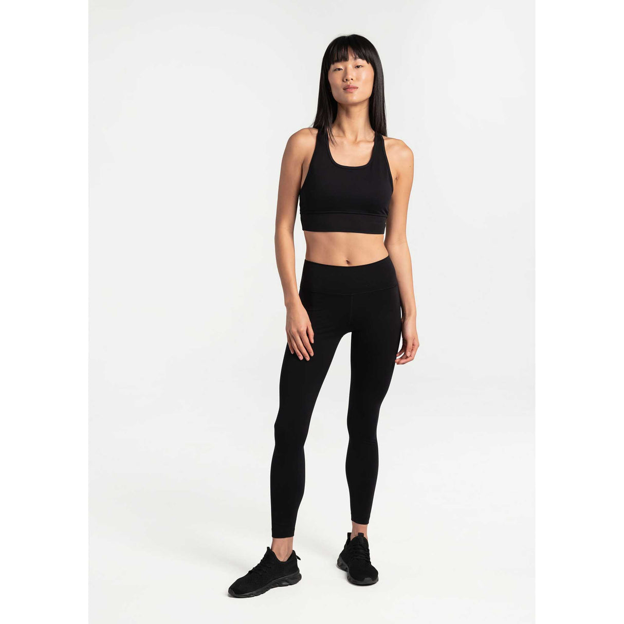 Lolë legging cheville Comfort Stretch femme face- noir