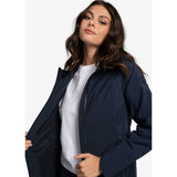 Lolë Element manteau long femme ouvert live- bleu espace