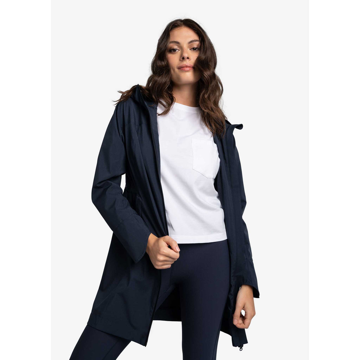 Lolë Element manteau long femme live- bleu espace