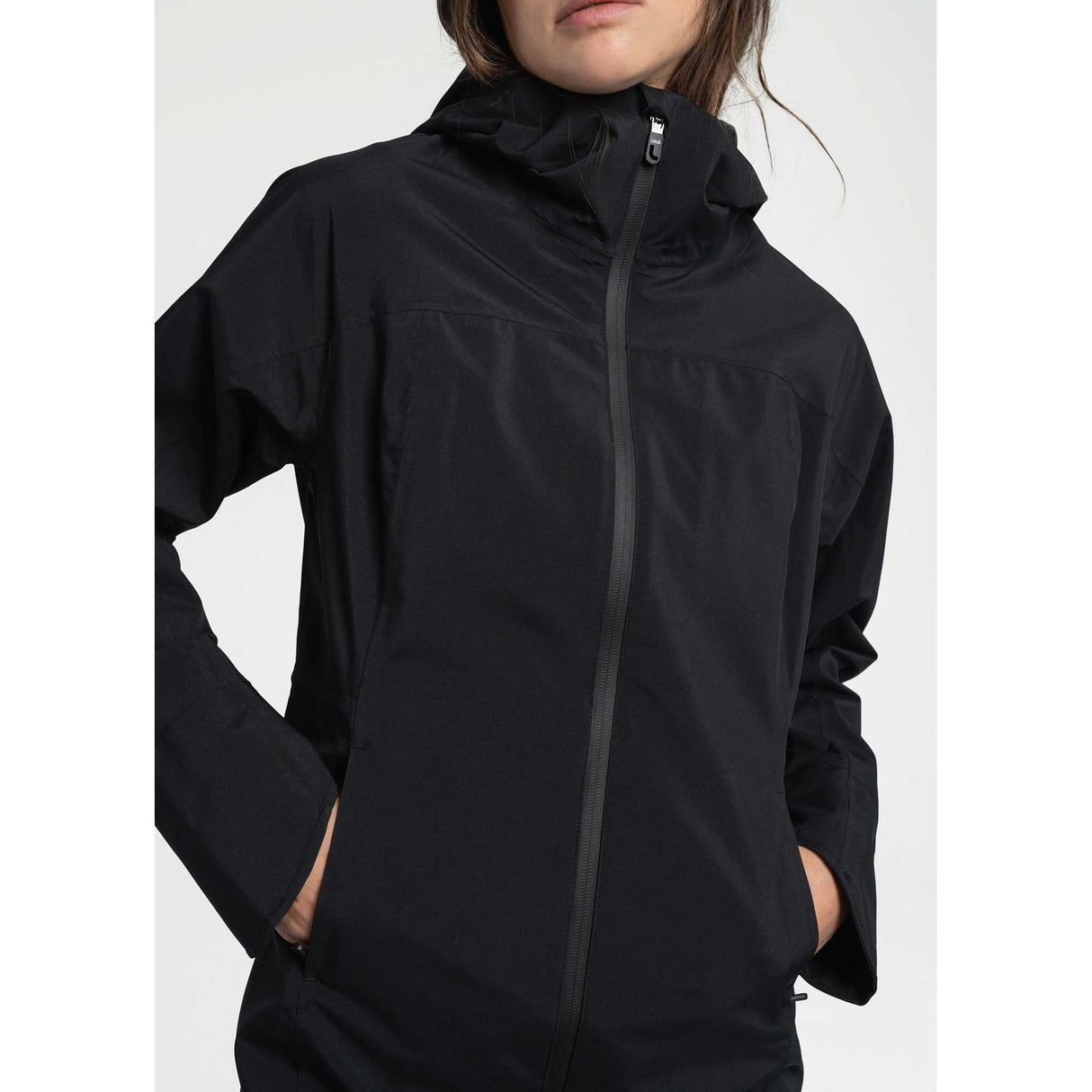 Lolë manteau de pluie Element long zip - Noir