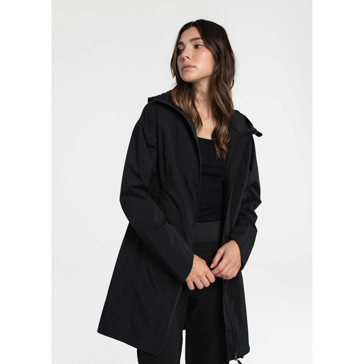 Lolë manteau de pluie Element long ouvert - Noir