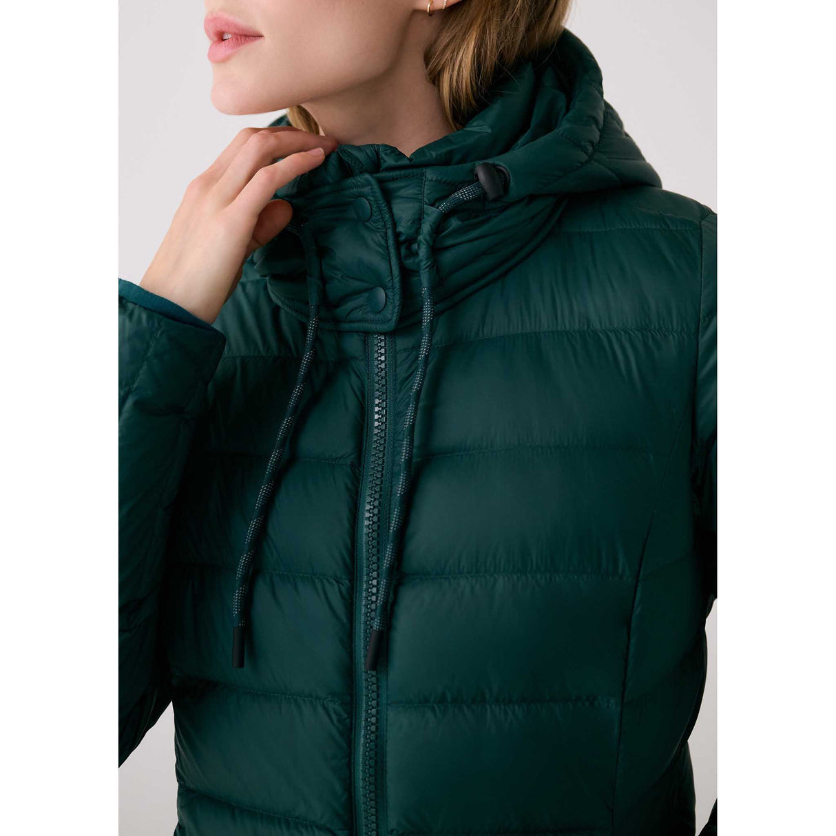 Lolë manteau en duvet Emeline pour femme col - Midnight Teal