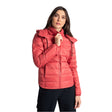 Lolë manteau court en duvet Emeline femme -cerise