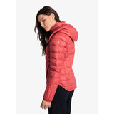 Lolë manteau court en duvet Emeline femme lateral-cerise