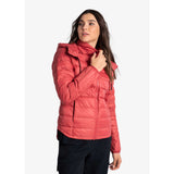 Lolë manteau court en duvet Emeline femme face-cerise