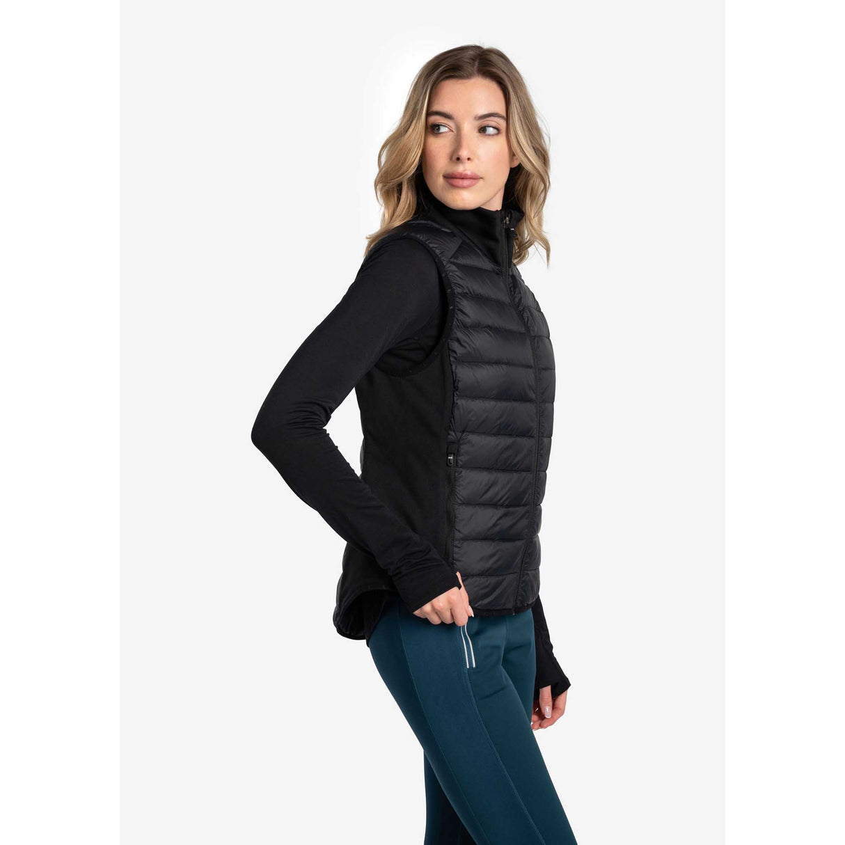 Lolë veste sans manches isolée Just pour femme lateral - noir