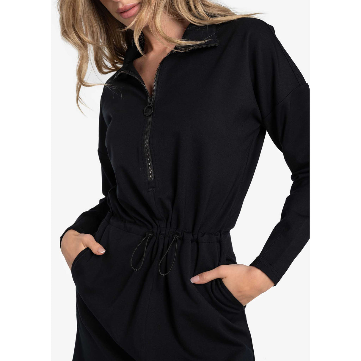 Lolë Mindset robe à col zippé taille - noir