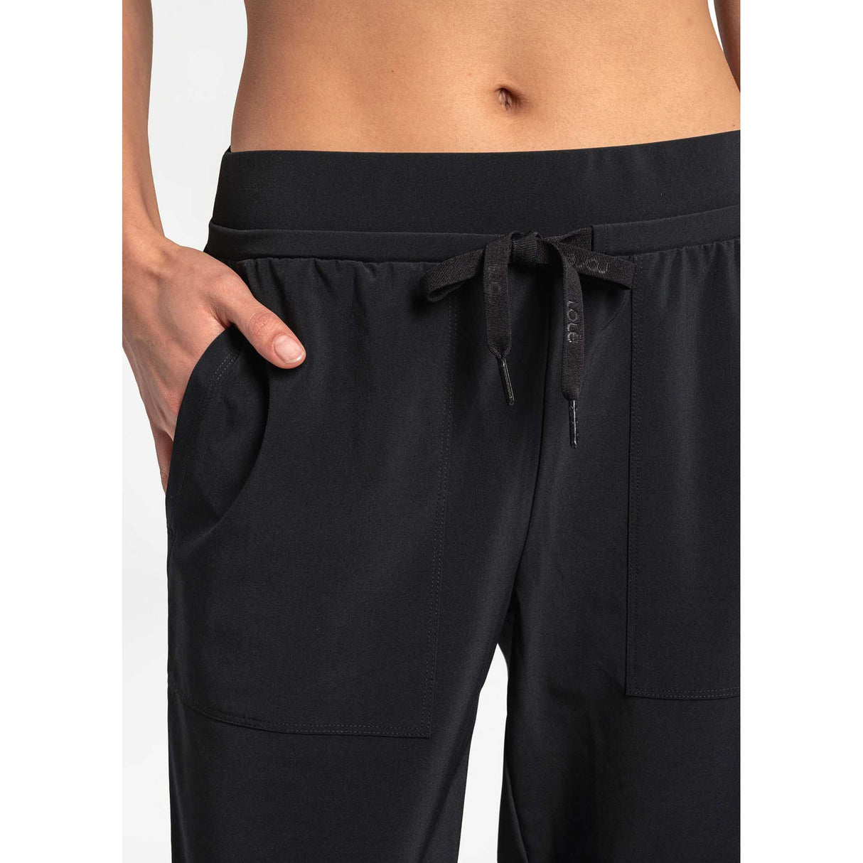 Lole Olivie Joggers pantalon femme taille - noir / blanc