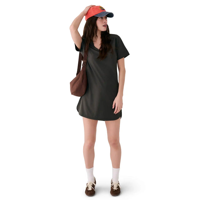 Lolë Robe col en V Olivie - Vert olive