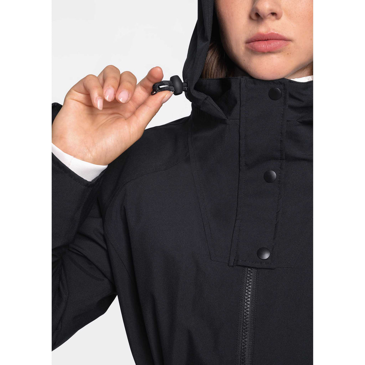 Lolë manteau de pluie surdimensionné Piper capuche-Noir