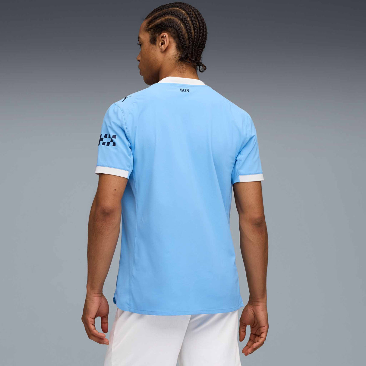 Maillot Puma Manchester City FC 2025/26 Authentique adulte - Team Light Blue / PUMA White