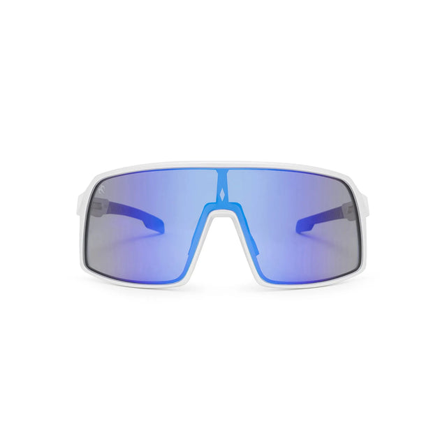 Marsquest Model S Running Sunglasses - Silver / Navy Blue