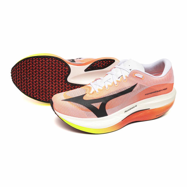 Mizuno Hyperwarp Pro Unisex Carbon Plate Running Shoes - White / Black