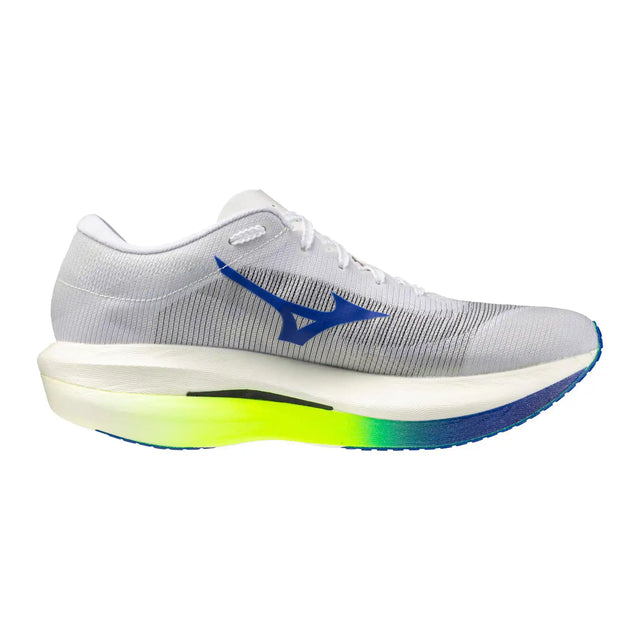 Mizuno Hyperwarp Pro chaussures de course à pied unisexes - White / Lightning Yellow