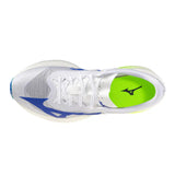 Mizuno Hyperwarp Pro chaussures de course à pied unisexes - White / Lightning Yellow