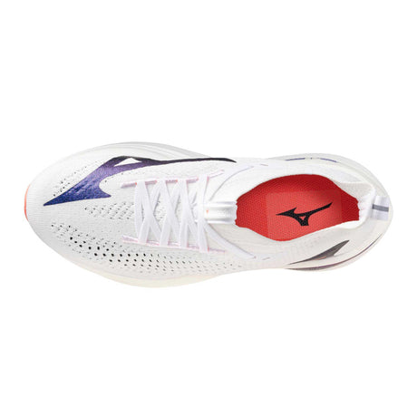 Mizuno Wave Neo Vista 2 chaussures de course à pied femme empeigne - White / Striking Coral