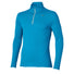 Mizuno Thermal Charge half-zip long-sleeve running shirt for men, Blue Jewel — main image