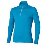 Mizuno Thermal Charge half-zip long-sleeve running shirt for men, Blue Jewel — main image
