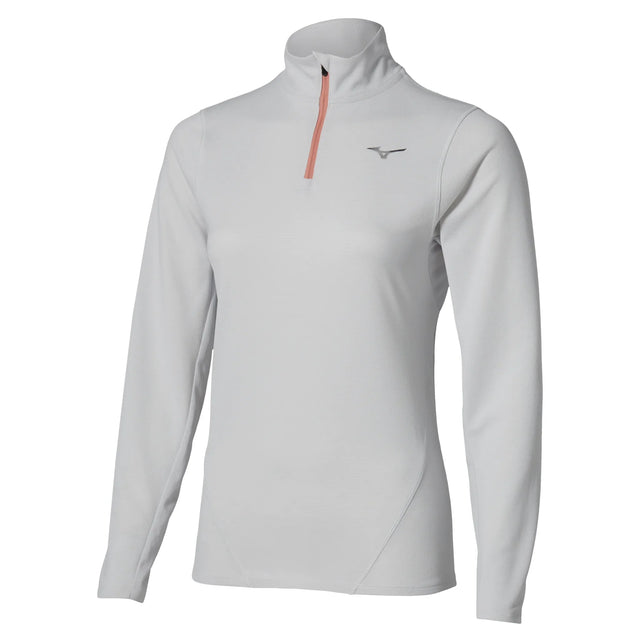 Mizuno Thermal Charge half-zip long-sleeve running shirt for women, Cloudscape — main image