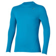 Mizuno Thermal Charge long-sleeve running shirt for men, Blue Jewel — main image
