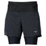 Mizuno short de course à pied multipoches 2-en-1 pour femme - Noir