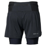 Mizuno short de course à pied multipoches 2-en-1 pour femme - Noir
