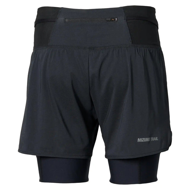 Mizuno short de course à pied multipoches 2-en-1 pour femme - Noir