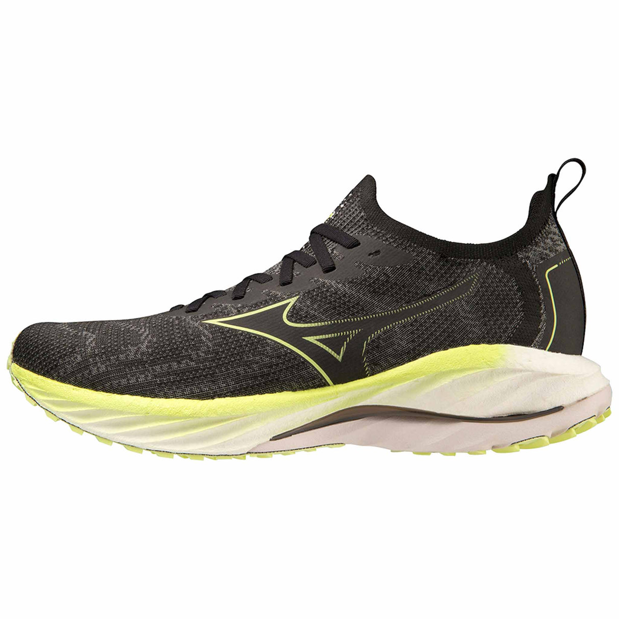 Mizuno Wave Neo Wind chaussures de course à pied pour homme - Undyed Black / Luminous