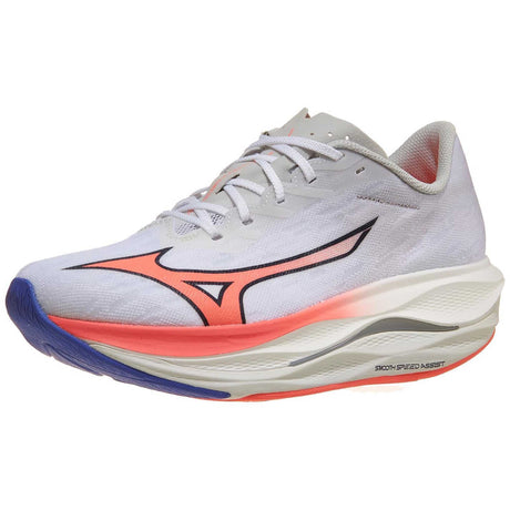 Mizuno Wave Rebellion Flash 3 souliers de course femme - White / Striking Coral