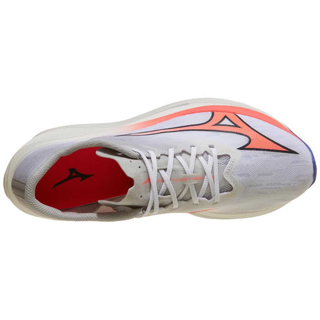 Mizuno Wave Rebellion Flash 3 souliers de course femme empeigne - White / Striking Coral