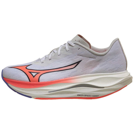 Mizuno Wave Rebellion Flash 3 souliers de course femme - White / Striking Coral