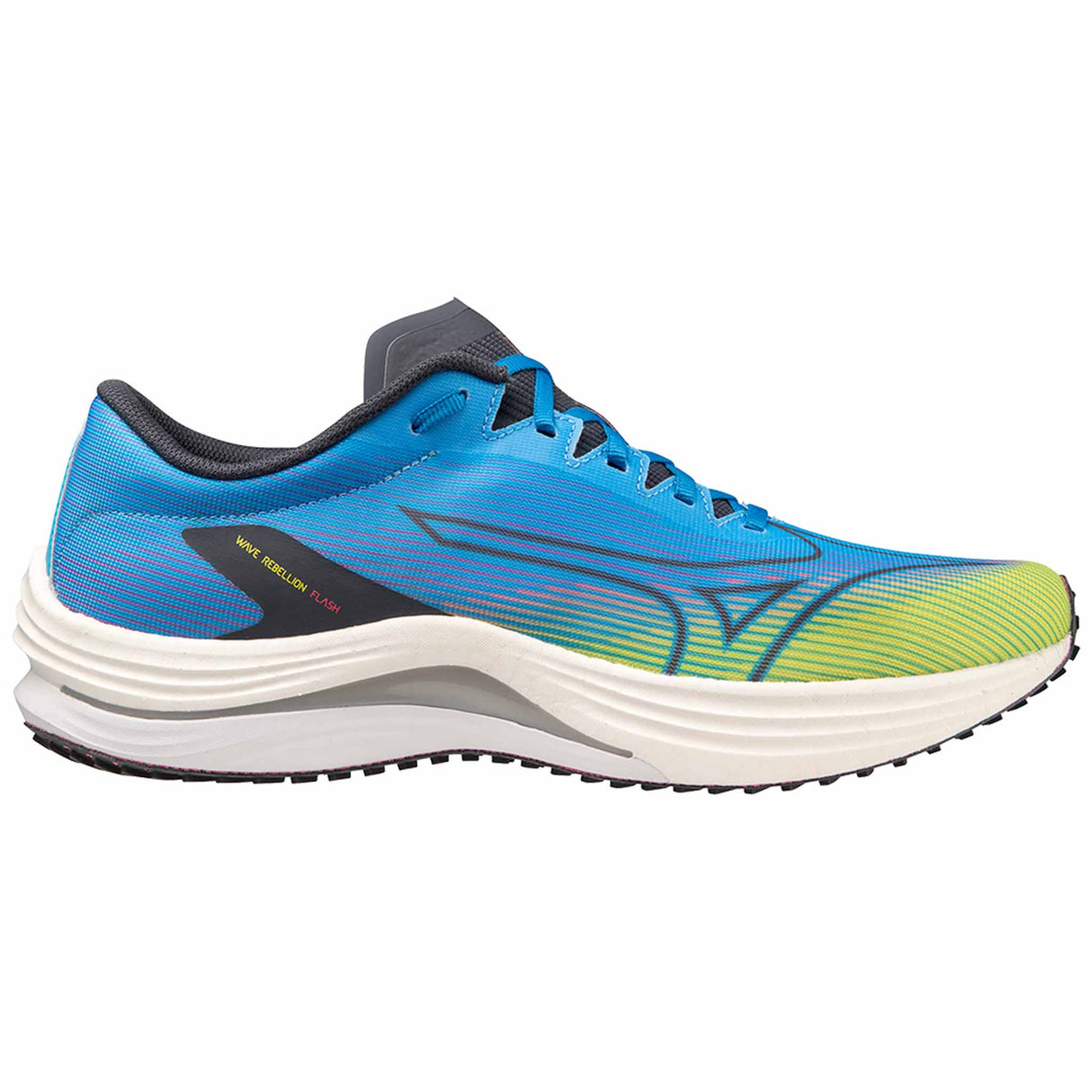 Mizuno Wave Rebellion Flash chaussures de course à pied homme - Bolt / Ombre Blue