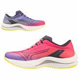 Mizuno Wave Rebellion Flash chaussures de course à pied femme - High-Vis Pink / Ombre Blue