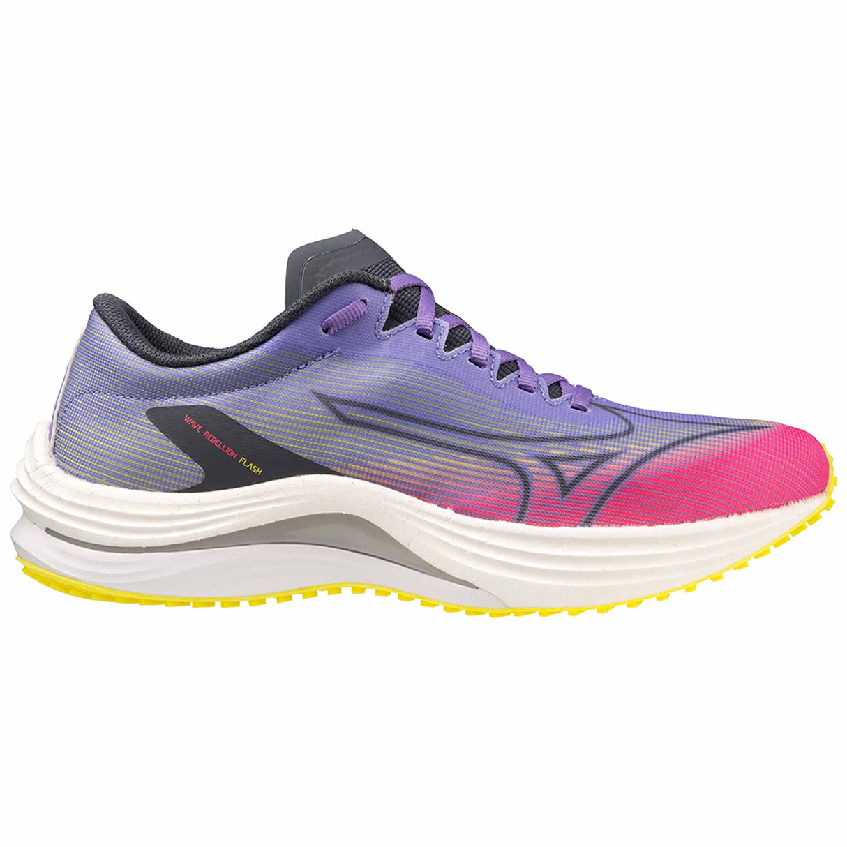 Mizuno Wave Rebellion Flash chaussures de course à pied femme - High-Vis Pink / Ombre Blue