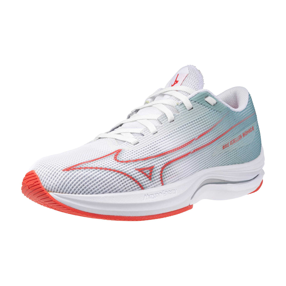 Mizuno Wave Rebellion Sonic 2 souliers de course femme pointe - White / Cayenne