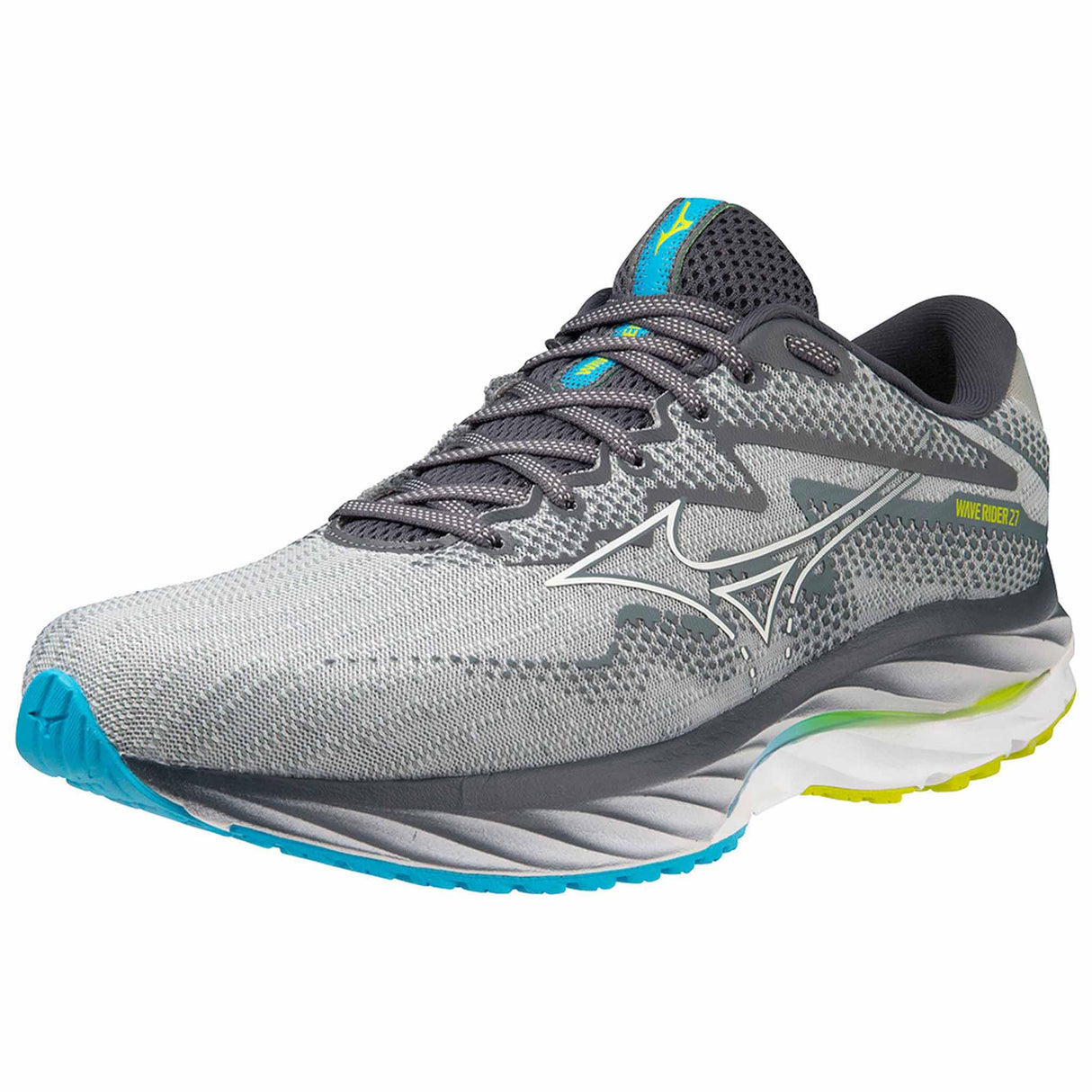 Mizuno Wave Rider 27 chaussures de course à pied pour homme - Pearl Blue / White