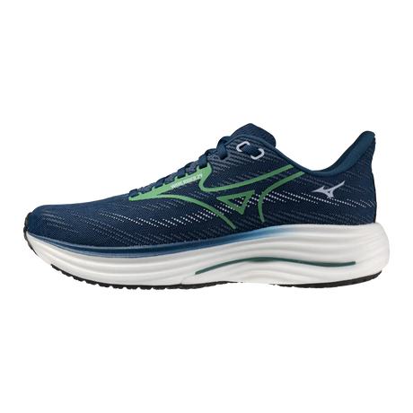 Mizuno Wave Rider 29 chaussures de course homme- Sailor Blue / Goblin Green
